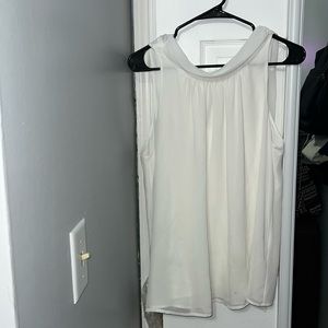 New York & company White sheer sleeveless